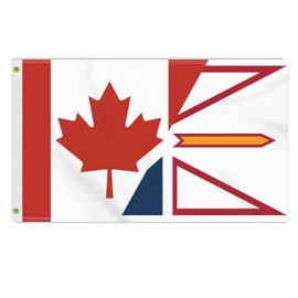 3×5 FT Canada Newfoundland and Labrador Flag, Novel Large 100D Canadian NL Province Outdoor Banner,Funny Doube Side Printing Decor For Patio Garden With Brass Gromment