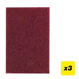 Trend Medium Flexible Finishing Pads, 150 x 230 mm, 3 Pack, Non-Woven Abrasive Pads for Cleaning, Flattening and Prep Work, AB/PAD/MED