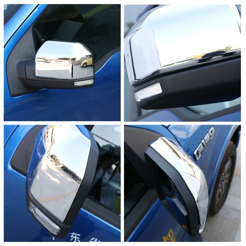 JeCar Side Mirror Cover Trim for Ford F150 2015-2020 Chrome