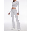 AnotherChill Women's 2 Piece Lounge Sets Fold-over Flare Pants Set