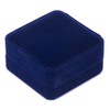 Small Dark Classic Velvet Cufflink Box Case (Blue)
