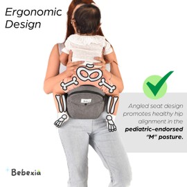 Hip Seat Baby Carrier - Adjustable Waistband with Original 3D Belly Protector, Ergonomic Carrier with Various Pockets for Newborns & Toddlers up to 45lbs