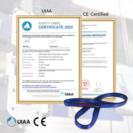 NewDoar CE & UIAA Certified Climbing Sling 16mm Nylon Sling Runners 22KN 4840LB Climbing Utility Cord Rock Climbing,Creating Anchors System,Rappelling Gear,Perfect for Tree Work-Blue/95''(240cm) 1pcs