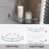 YorkHoMo Glass Corner Shelves Tempered Bathroom Eestantes para Baños with