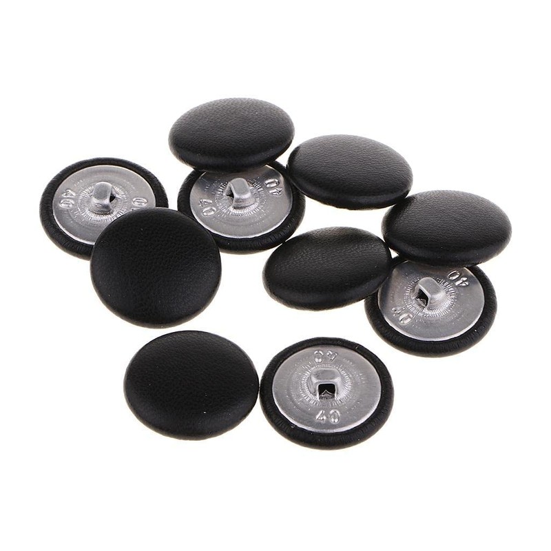 zalati Artificial Leather Covered Buttons for Crafts 10x 2.5cm Made