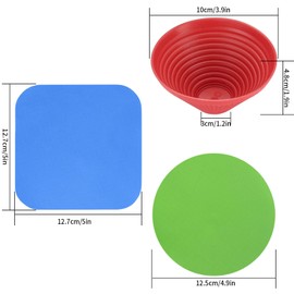 3 Pcs Rubber Jar Opener Gripper Pads, Multi Purpose Jar Bottle Can Lids Gripper Openers Reusable, for Seniors Weak Hands, Most Bottles, Used as Kitchen Coasters