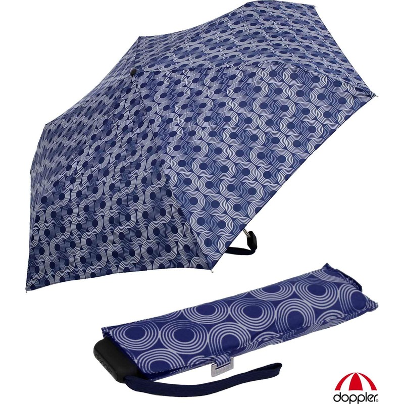 Doppler Pocket Umbrella Carbon Steel Slim Glow, blue