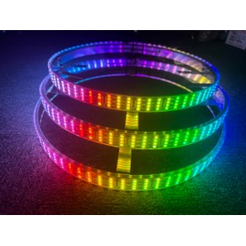 Sando Tech 15.5'' Quad Row Dream Color Chasing RGB LED Wheel Lights for Polaris Slingshot 3 Wheeler S/R/SL/SLR/GT Wheel Rim Lights Bluetooth APP/Remote Control