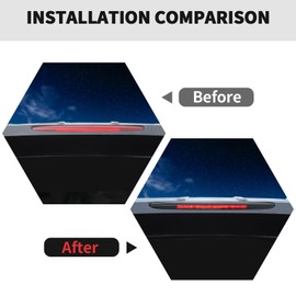 RT-TCZ Smoked Black Third 3rd Brake Light Cover High Mount Stop Lamp Cover Trim Exterior Accessories for Chevy Avalanche 2007-2013