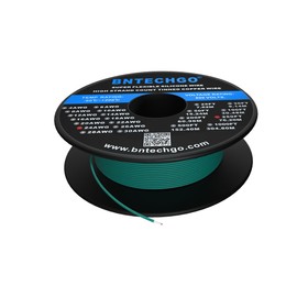 BNTECHGO 24 Gauge Silicone Wire Spool 250 ft Green Flexible 24 AWG Stranded Tinned Copper Wire