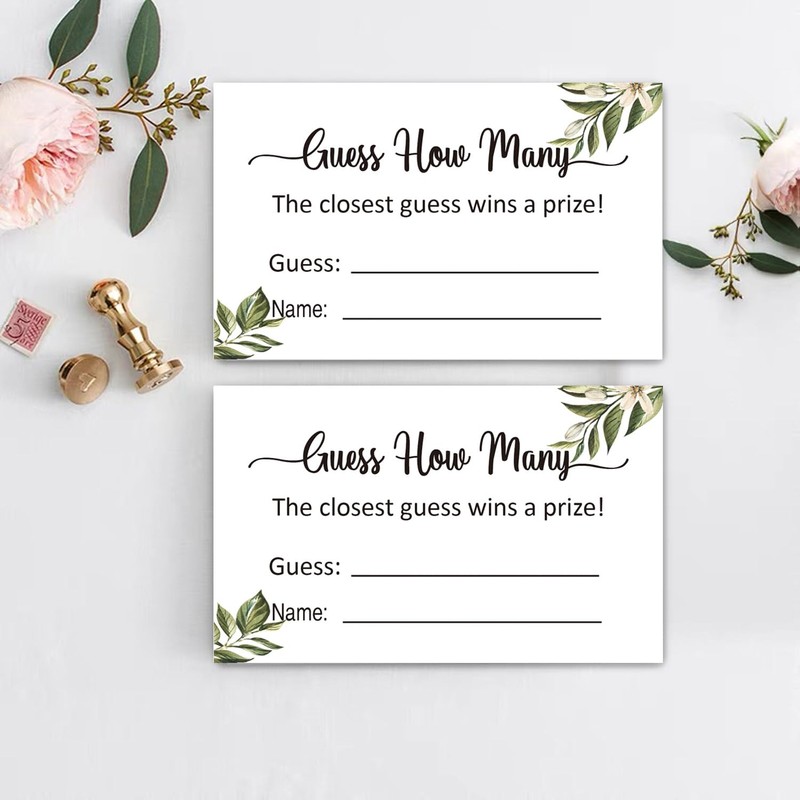 KONKAVA Guess How Many Game Cards, Baby Shower Game Cards