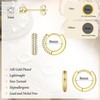 Roheafer 3 Pairs Gold Earrings for Women Trendy 14k Gold