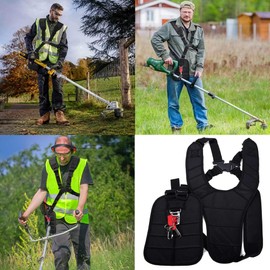 SUQ Trimmer Harness Strap with Double Shoulder,Convenient Strimmer Double Breasted Shoulder Harness Strap,Trimmers Strimmer Harness Lawn Mower Accessories,Adjustable for Brush Cutter Garden