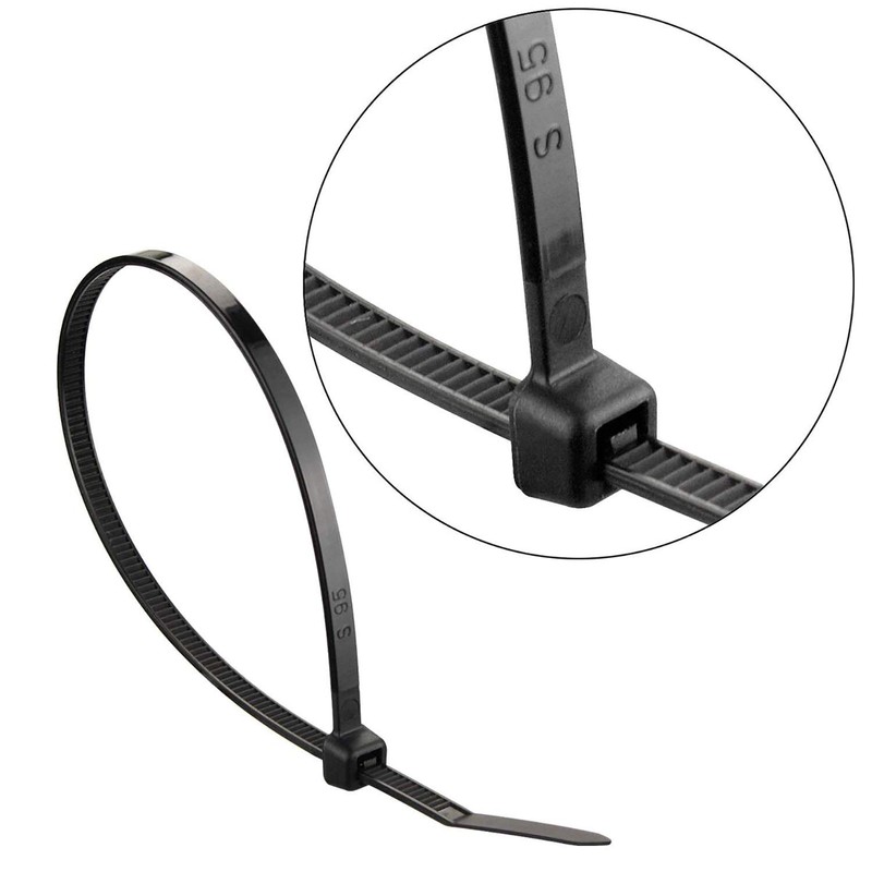 Superun Black Zip Ties 4 Inch, 18 Lbs Tensile Strength