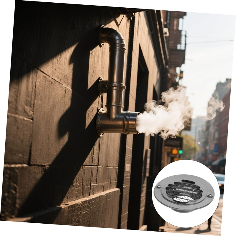 Sosoport 2pcs Stainless Steel Exhaust Vent Cap Outdoor Wall Mounted