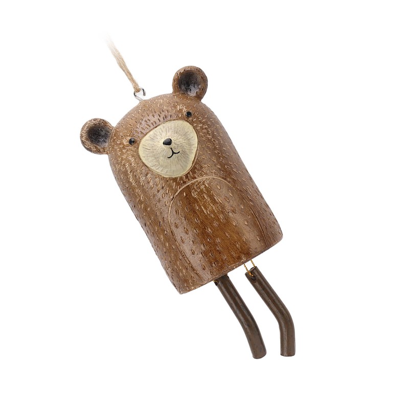 Rustic Hanging Animal Wind Chimes Resin Hand Made Natural Garden
