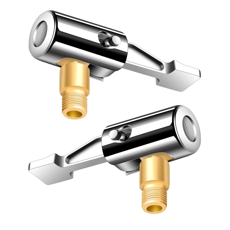 EVOULTES 2-Packs Lock On Air Chuck Tire Inflator Hose Adapter,