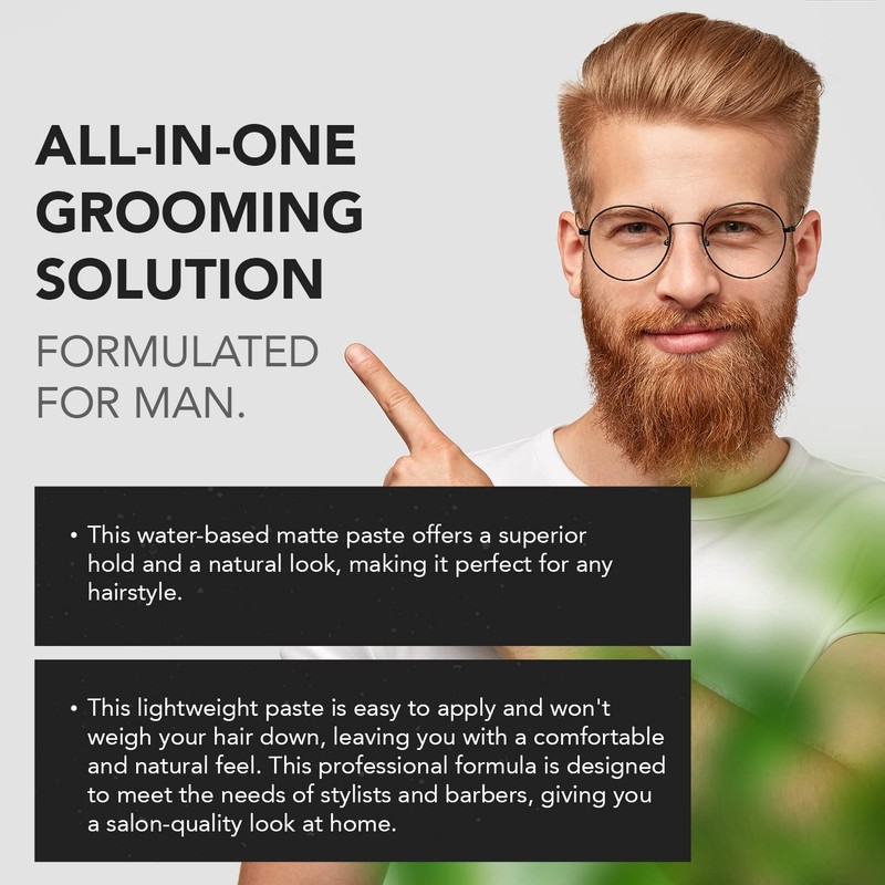 Gentlemen Republic 4oz Matte Paste for Men - Water-Based Men's