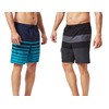 TEX2FIT 2-Pack Men’s Swim Trunks with Mesh Lining, Stretch Quick