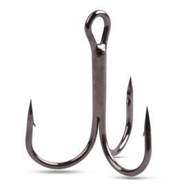 Fishing Treble Hooks High Carbon Steel Hooks Strong Sharp Round Bend Triple Fish Hooks for Freshwater Saltwater Fishing Size 2 4 6 8 10 12(8#-60PCS)