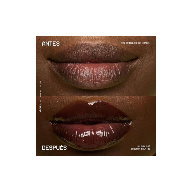 NYX Professional Makeup, Smushy SOS, Mascarilla Hidratante para Labios, Tono