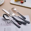 MDEALY 20-Piece Black Silverware Set for 4, 18/0 Stainless Steel