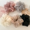 Scrunchies (Black) large chiffon scrunchies for women