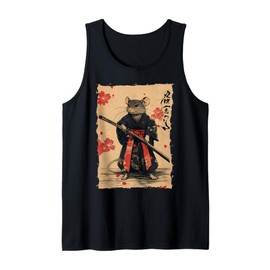 Samurai Mouse Art - Ukiyo-e Warrior Tank Top