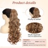 PORSMEER Ponytail with Clip, Claw Clip-In Hair Extensions, Claw Long