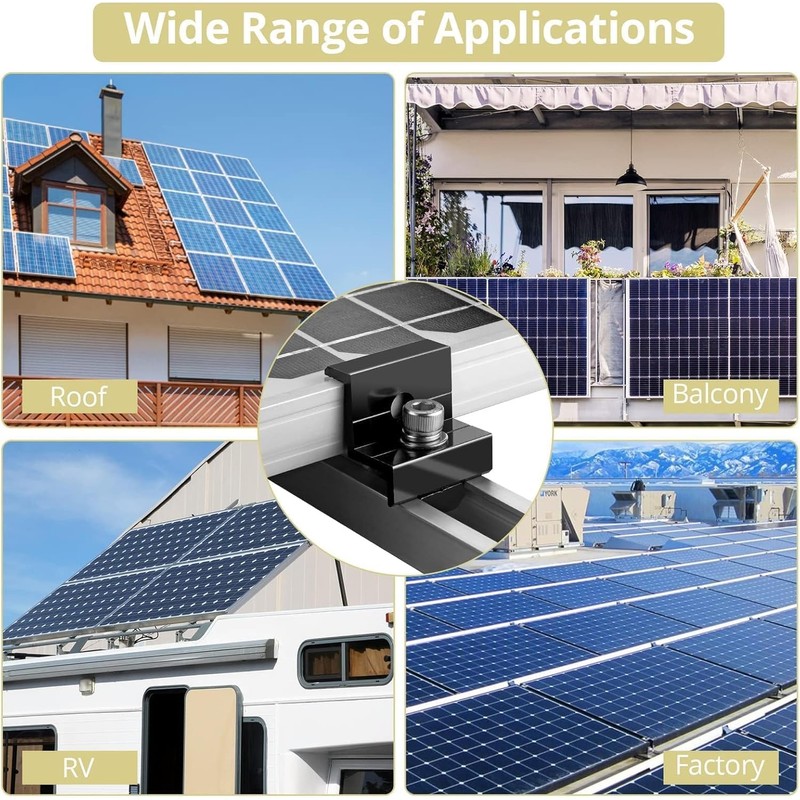 Centre Clamp 30 mm, Pack of 4 Adjustable Solar Panel
