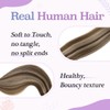 Sindra Clip in Hair Extensions Human Hair Brown Mixed Caramel