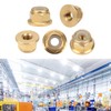 50Pcs Flange Nut Pure Copper Lock AntiSkid AntiLoose Fasteners Set