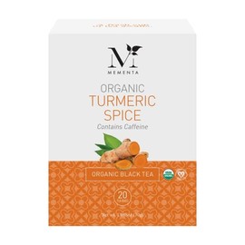 Mementa Organic Turmeric Spice (black tea) 20-count (Pack of 6)