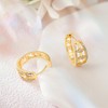 Silver Earrings Women's 18 Carat Plated Gold/Silver Hoop Earrings for