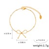Niaspi 14K Gold Plated Bowknot Bracelet Dainty Titanuim Steel Bow