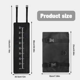 Casenly Fishing Unhooking Mat, 98 x 30.5 cm Carp Mat, Foldable, Fishing Unhooking Mat with Tape Measure, Portable Measure Mat for Beginners, Anglers for Spin Fishing, Predatory Fish Outdoor