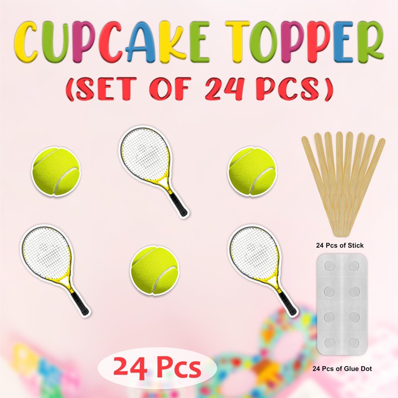 Seyal® Tennis Cupcake topper