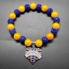 muiot SIGMA Letter Sorority Symbols Heart pendant Rhinestone Beads Imitation