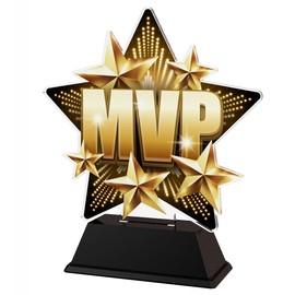 Trophy Monster MVP Trophy | Size 6½" | Made from Printed Acrylic | for Club, School & Presentations | Free Engraving Option