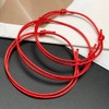 ZENSE - Fine Red Adjustable Waxed Rope Bracelet for Men