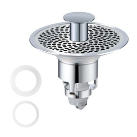 Bathroom Sink Drain Stopper with Hair Catcher, Double-Filtered, 2.7-3.6 cm Standard Holes, Anti-Clogging