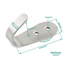 Ulifestar Stainless Steel Coat Hooks, Heavy Duty Metal Hooks for Hanging Towels Keys Hats,Kitchen Bathroom Wall Mounted Hanger Hooks Indoor and Outdoor Hooks with Installation Screws 8 Pack