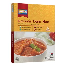 Ashoka Meals 1932, Vegetarian Kashmiri Styled Potatoes, All-Natural, Ready to Eat Microwavable Meals, Kashmiri Dum Aloo, Kosher Certified, Great for Camping, Gluten-Free, No Preservatives, Pack of 1