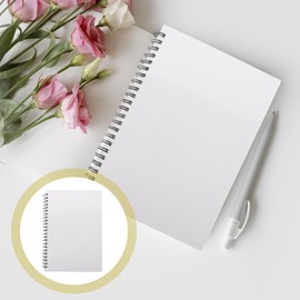 ibasenice Sublimation Notebooks Hardcover - 4PCS Notebooks for Work Spiral Journal Notebook White Notebook Sublimation Blanks Hardcover