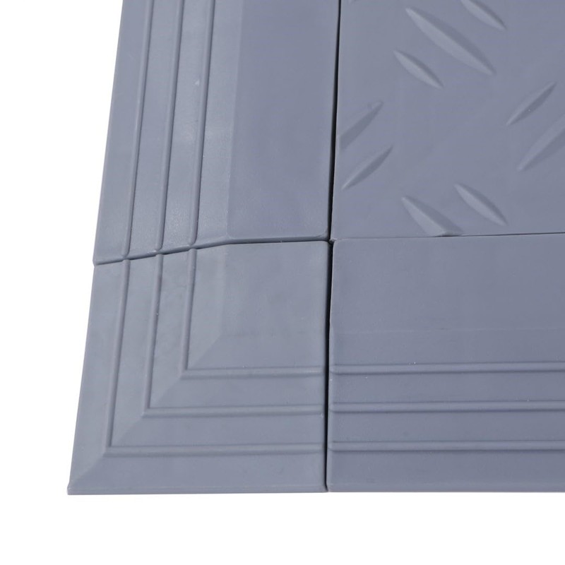 ISL Garage Tile, Solid Side Parts, Male Type, Gray, Set
