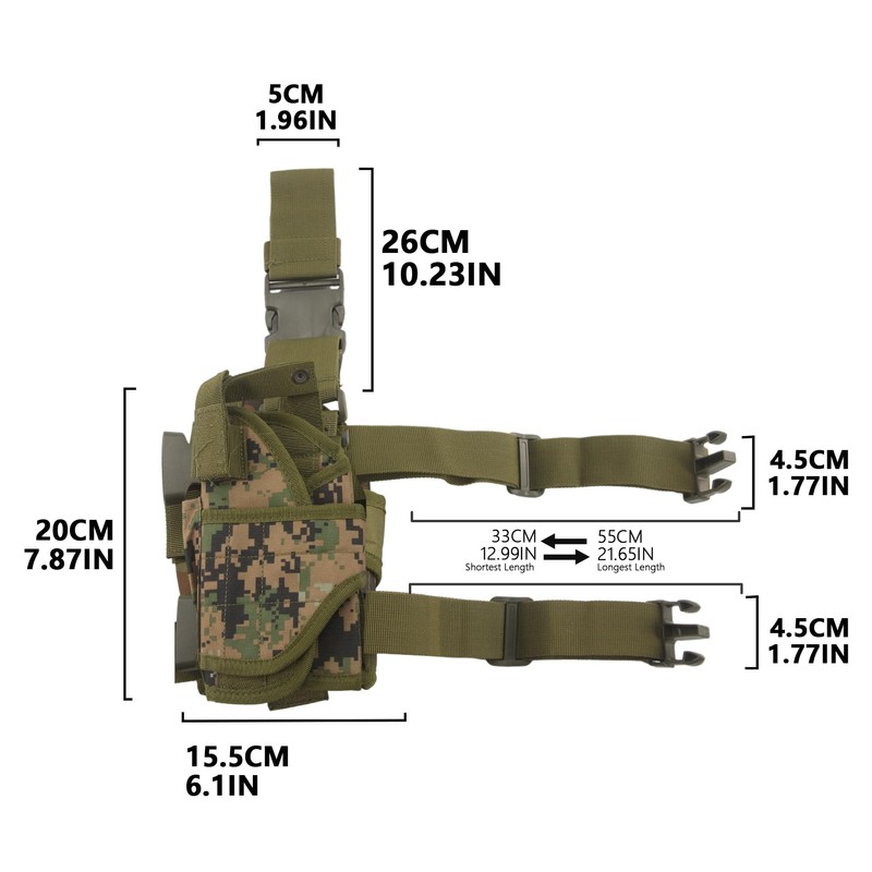 EKIND Adjustable Tactical Leg Holster Compatible for Nerf Elite Series