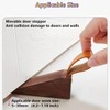 Door Stopper, Soild Walnut Wood Doorstop Wedge, Non-Slip Door Stops