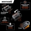 LOEVELOSI 4 x Orange Pedal Reflectors Set, StVZO-approved, Easy Assembly,