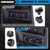 Xomzema 3PCS Upgraded AC Knobs for Jeep Wrangler 1999-2006 Accessories,Air