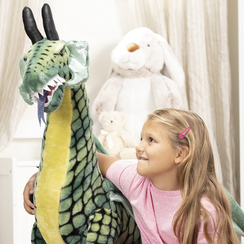 Melissa & Doug Lifelike Plush Giant Winged Dragon Stuffed Animal